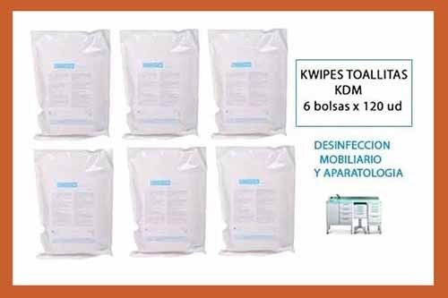 Kwipes KDM Toallitas Desinfectantes 6x120U