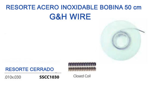 RESORTE CERRADO ACERO INOXIDABLE 50cm G&H