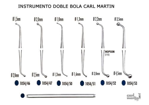 1054/(46,47,50,51,53) INSTRUMENTO DOBLE BOLA CARL MARTIN