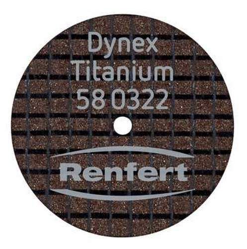 DISCOS CORTE DYNEX TITANIUM 22x0,30mm RENFERT 20U 580322