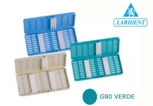 Cassette portainstrumentos VERDE esterilizable G80 Larident