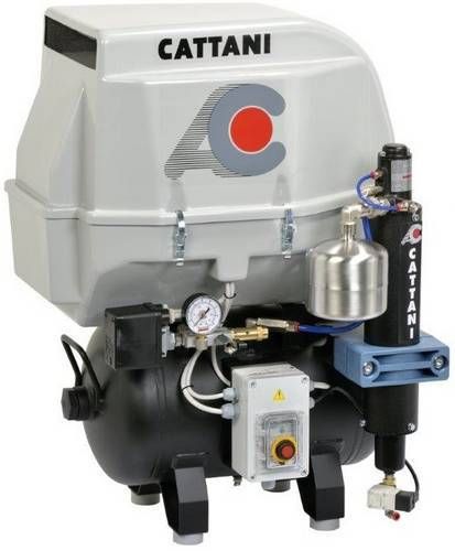Compresor Cattani AC100Q Insonorizado 1 Cilindro y Secador