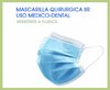 MASCARILLA TIPO IIR QUIRURGICA AZUL USO MEDICO 50U